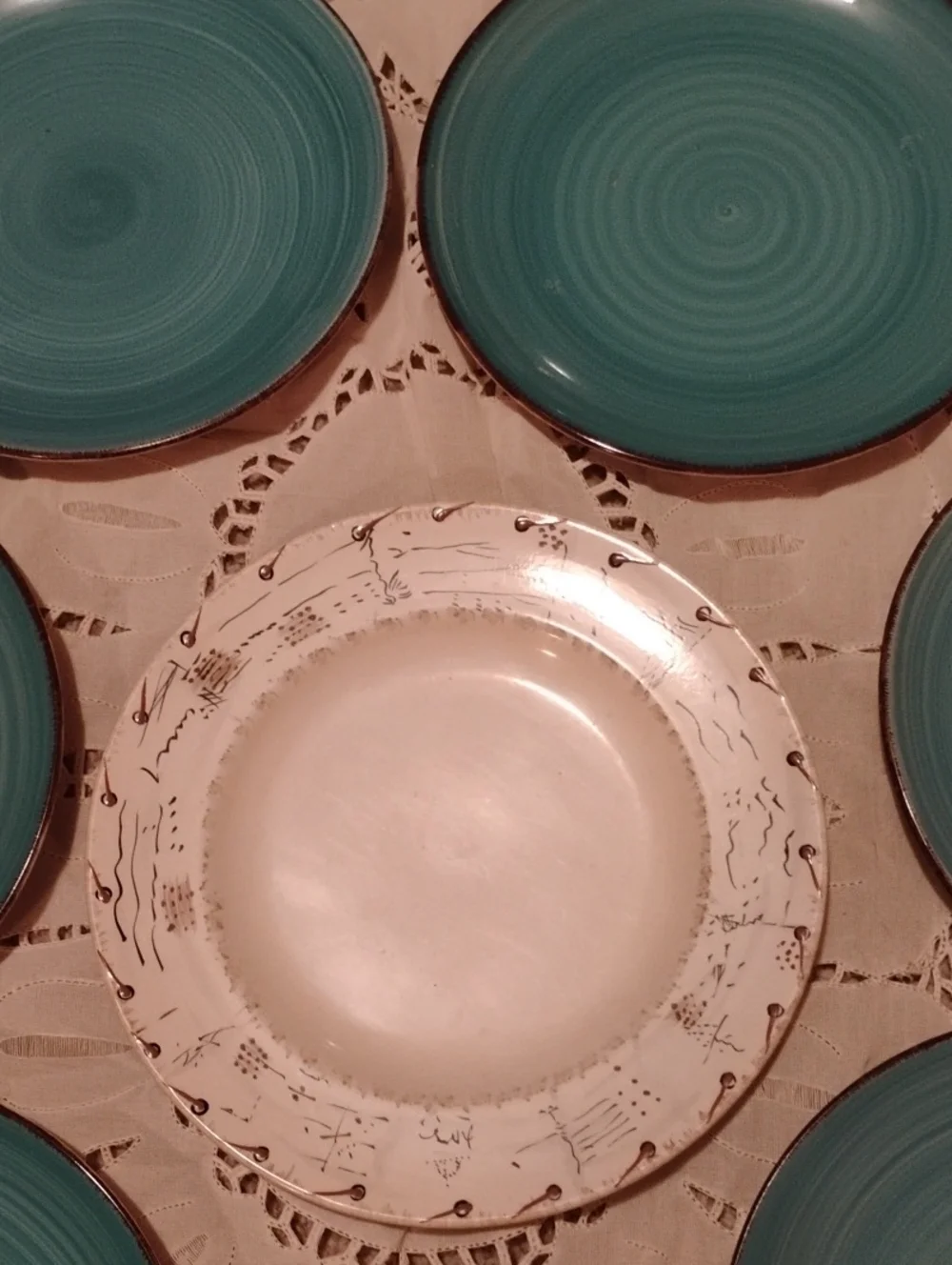 INDIAN FEAST Mikasa RETIRED STONE WARE EPLVC  DINNER PLATE AZTEC SOUTHWEST